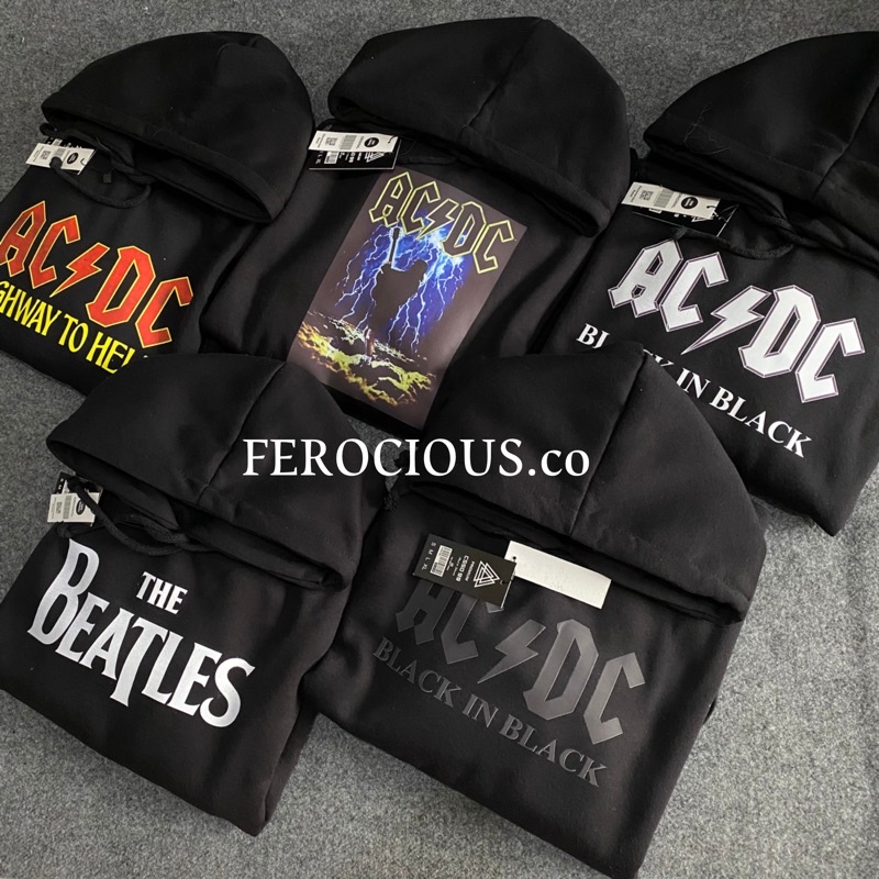 Jaket Hoodie Sweater ACDC Pull&amp;Bear FulltagLabel