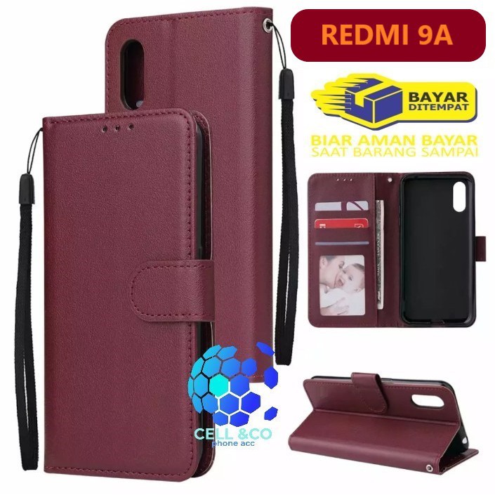 Flip cover XIAOMI REDMI 9A Flip case buka tutup kesing hp casing hp flip case leather wallet