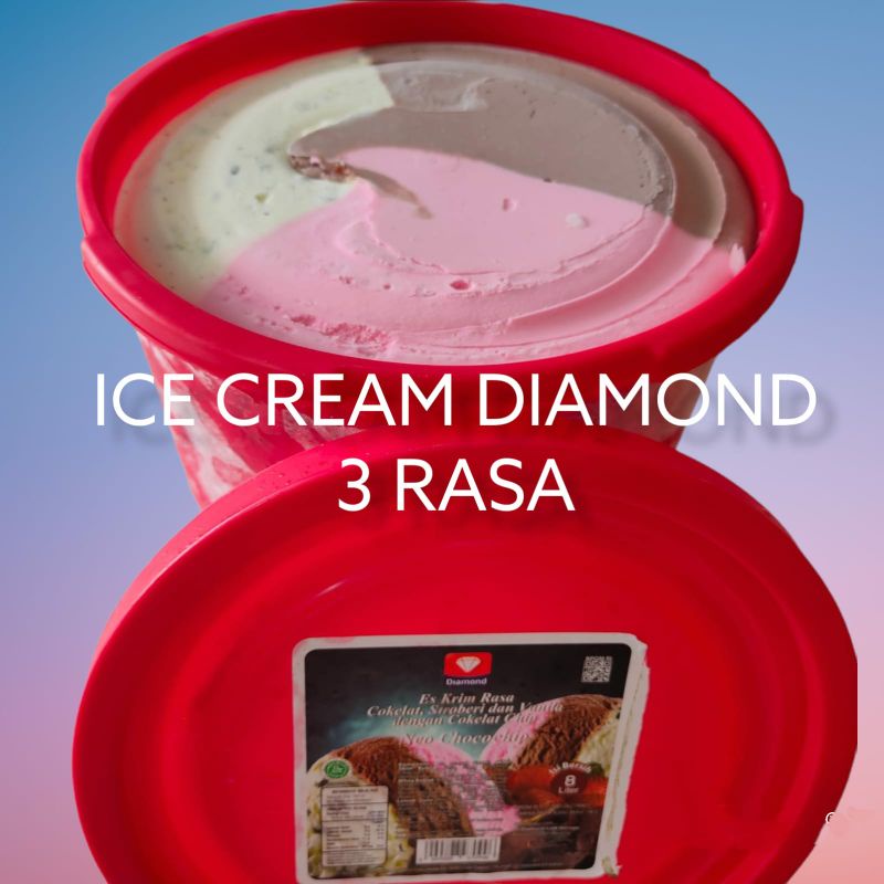 

ICE CREAM Diamond 3 rasa 8 liter Neo chochochips