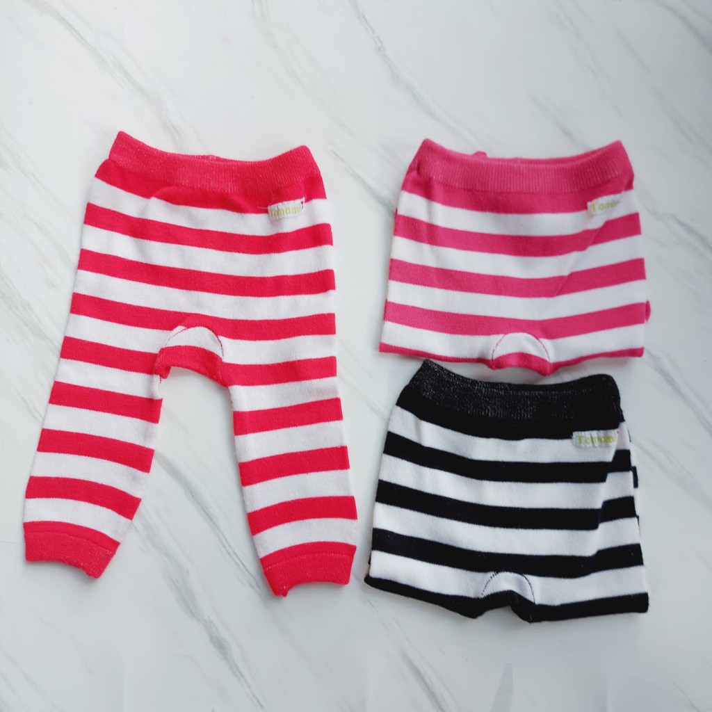 Tomomi Leging Stripe Warna Mix Warna Isi 3 Pcs - TMM-LSW3-6/3