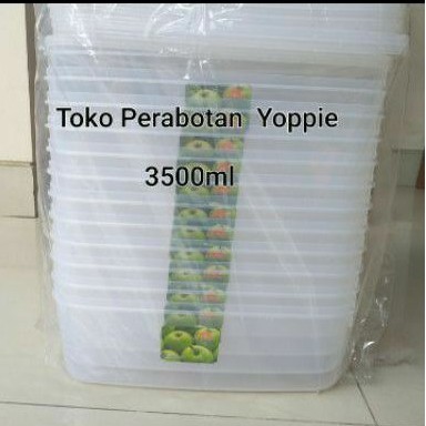 kotak makanan 3500ml sunrise - ompreng plastik - kotak makan plastik - wadah makanan plastik