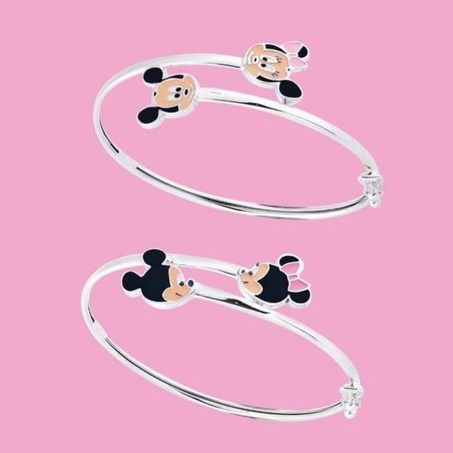 Gelang Anak Bangle Bracelet Mickey Ubs White Gold Emas Putih