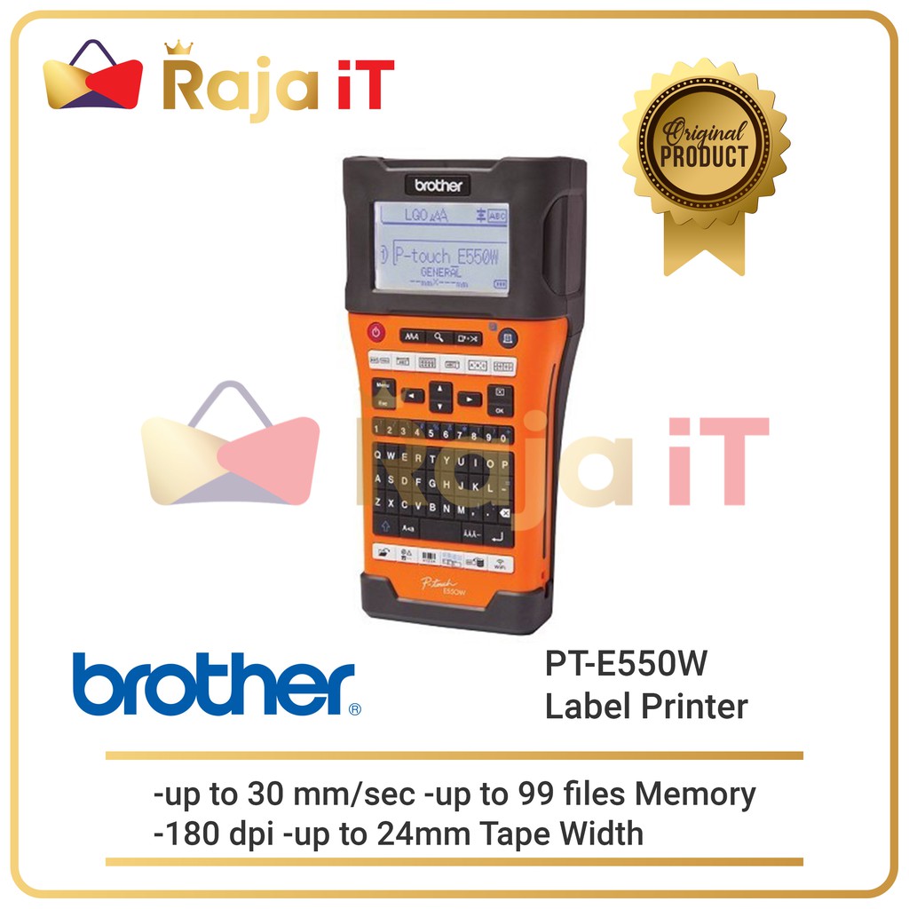 BROTHER Printer Label PT E550WVP Handheld Wireless E550 WVP E550W