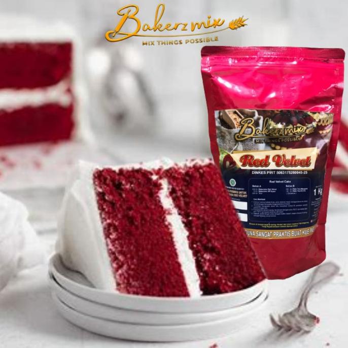 

TERLARIS Tepung Premix Bakerzmix Red Velvet Steam Cake Rose Water Cake