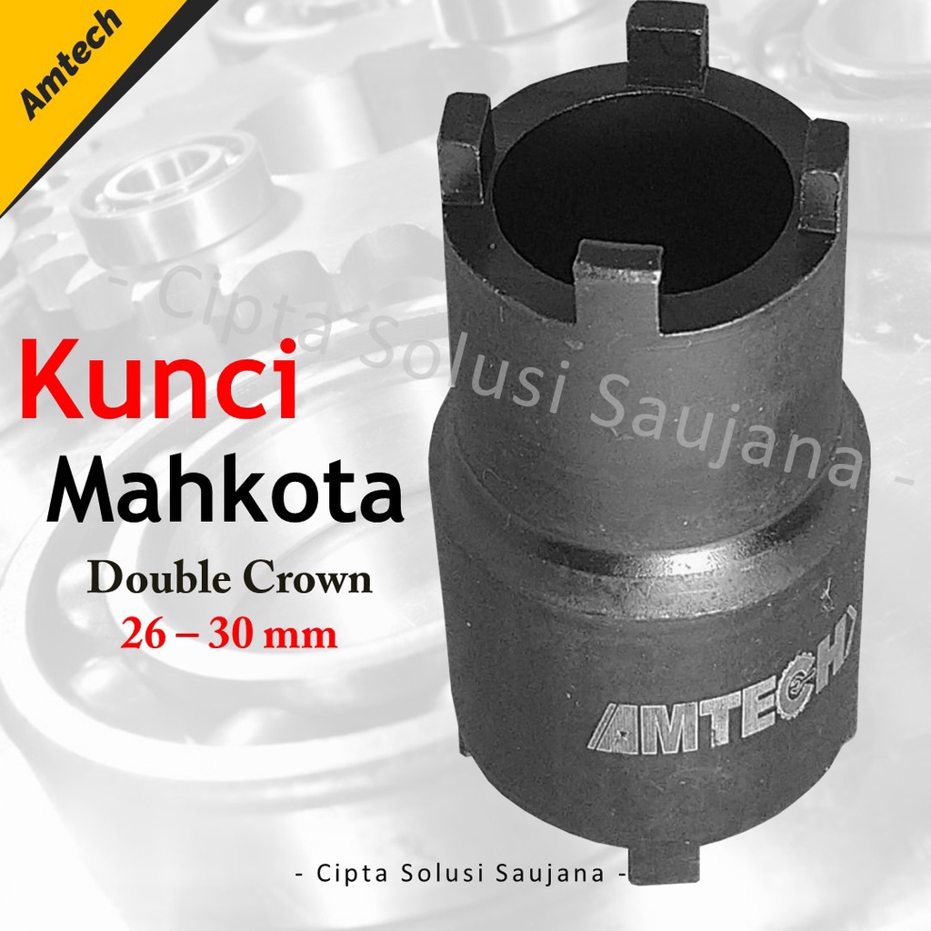 AMTECH TIPE B KUNCI MAHKOTA 26 - 30 MM KUNCI MUR KOPLING TREKER KOPLING GANDA MOTOR HONDA YAMAHA DOU
