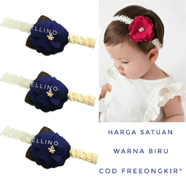 Bandana Bayi Bunga Lucu / Bando bayi Pita Rambut Bayi / Bandana Baby Girl