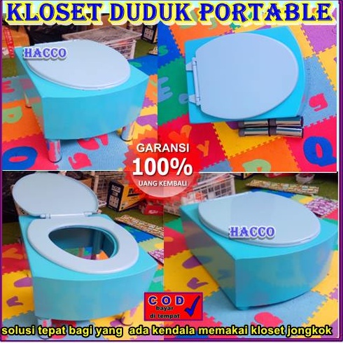 Kloset Duduk Potable Wc Bantuan Orang Sakit Dan Toilet Ibu Hamil HACCO
