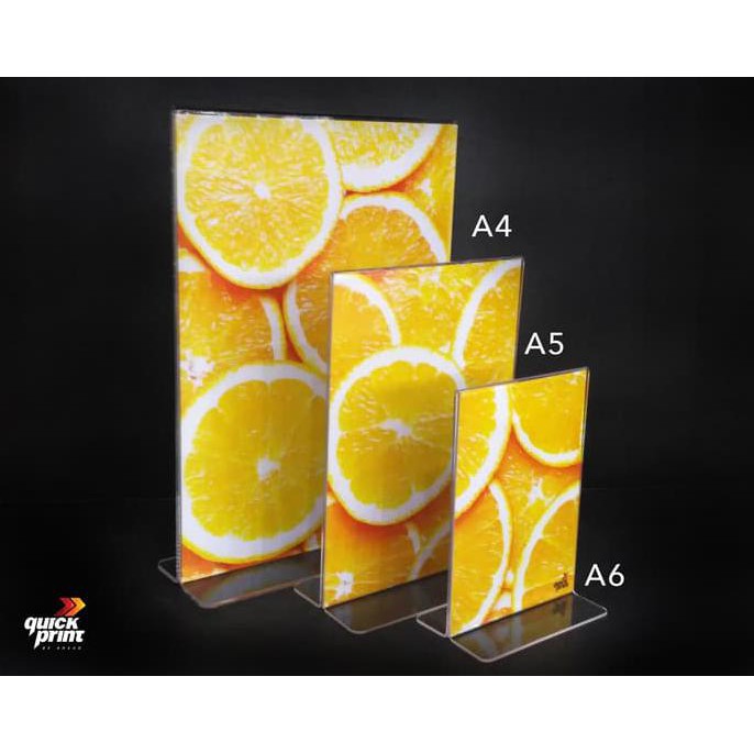 

Acrylic Tent Holder / Tempat Brosur Akrilik / Nomor Meja ukuran A5 TERPERCAYA