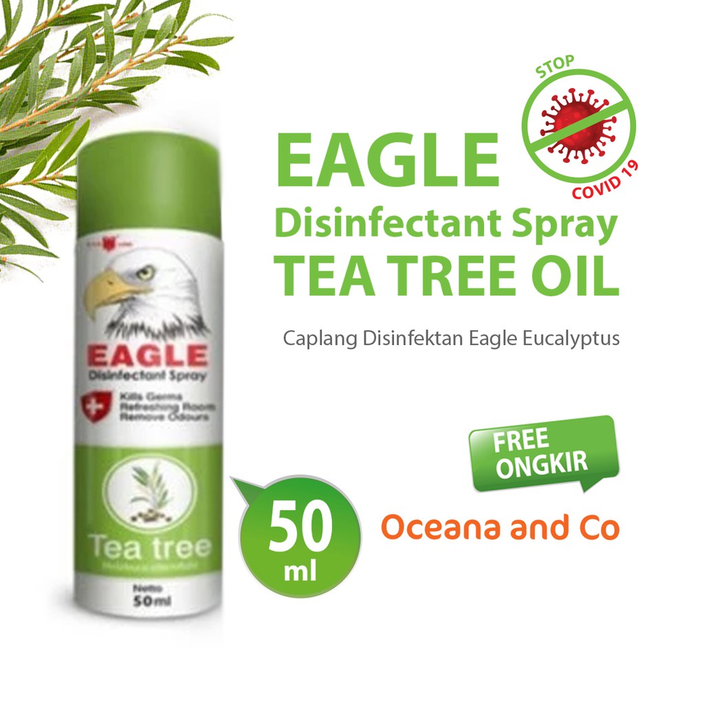 EAGLE DISINFECTANT SPRAY EUCALYPTUS TEA TREE OIL 50ML ORIGINAL CAPLANG