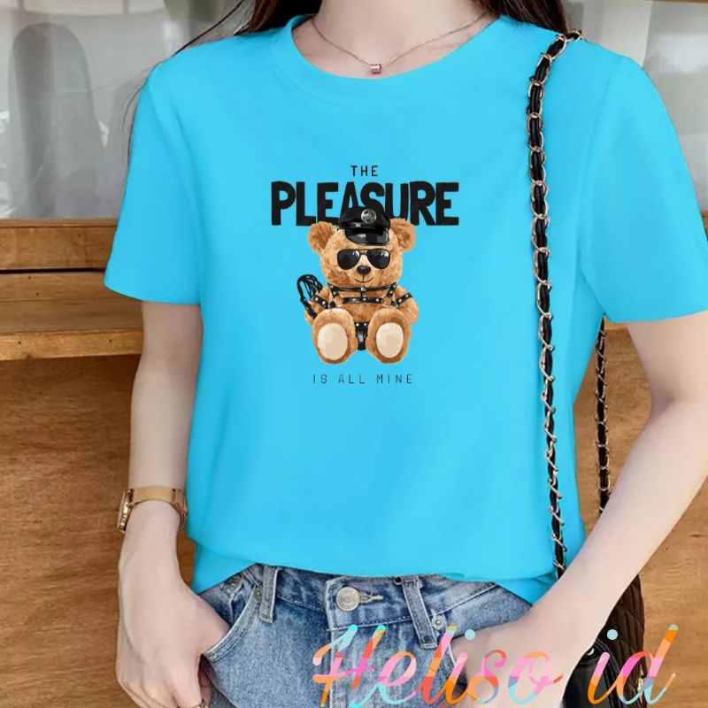 Kaos Wanita Gambar Bear Preasure Atasan Wanita Dewasa Kaos Cewek Baju Cewek Lengan Pendek Kaos Oblong Wanita