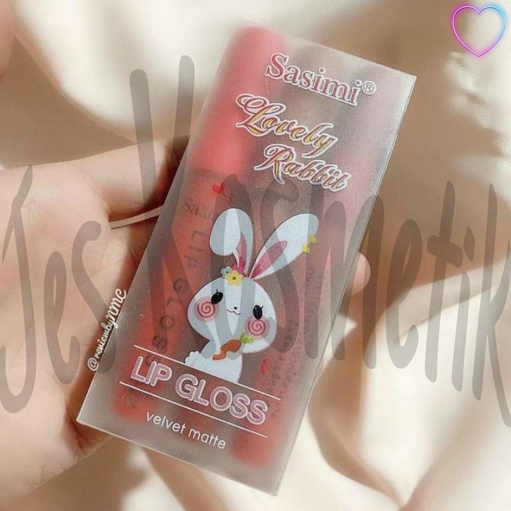 Sasimi Lovely Rabbit Velvet Matte Lipgloss Isi 3 Pcs / Grosir Kosmetik