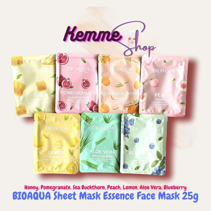 Bioaqua Sheet Mask Brigtening Masker Tissu BPOM