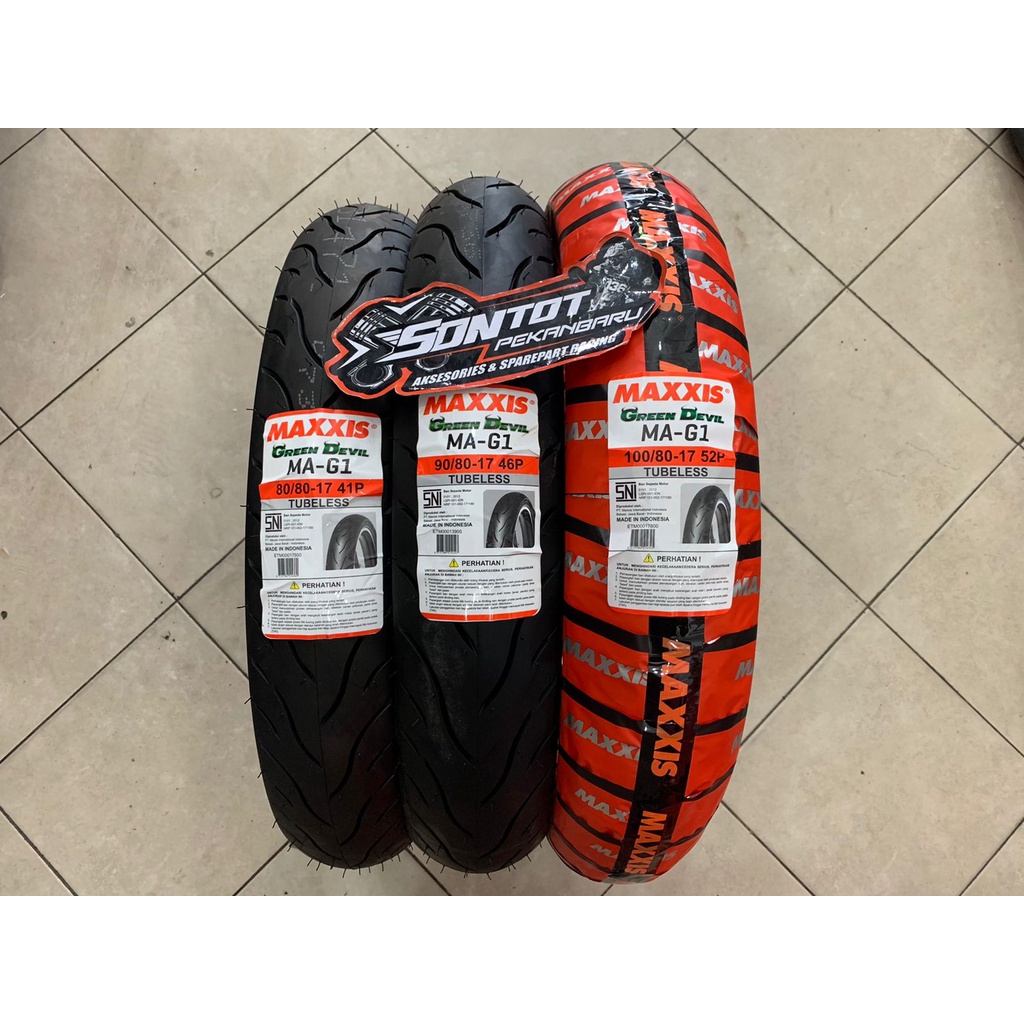 BAN MAXXIS GREEN DEVIL 90/80-17 TUBLES RING 17