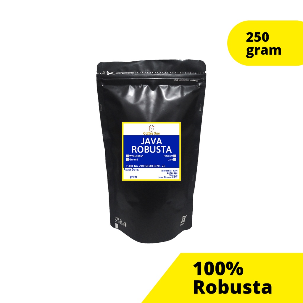 

KOPI ROBUSTA 250gram Biji atau Bubuk Kopi Robusta Java 250 gram