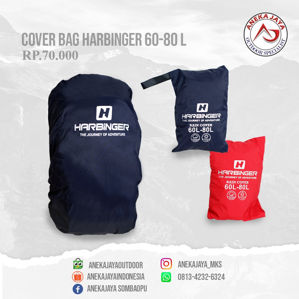 COVER BAG HARBINGER 60-80 LITER| RAIN COVER TAS RANSEL