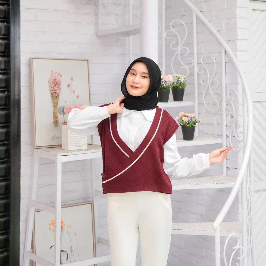 Nara Grosir - Chiyo Vest | Fashion Terkini | Sweater Termurah