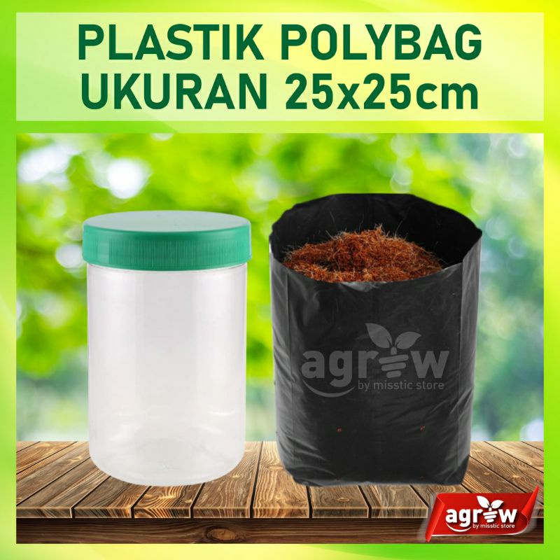 Plastik Polybag Besar 25x25 cm Pot Benih Bibit Buah Bunga Sayuran Ecer Harga Perlembar
