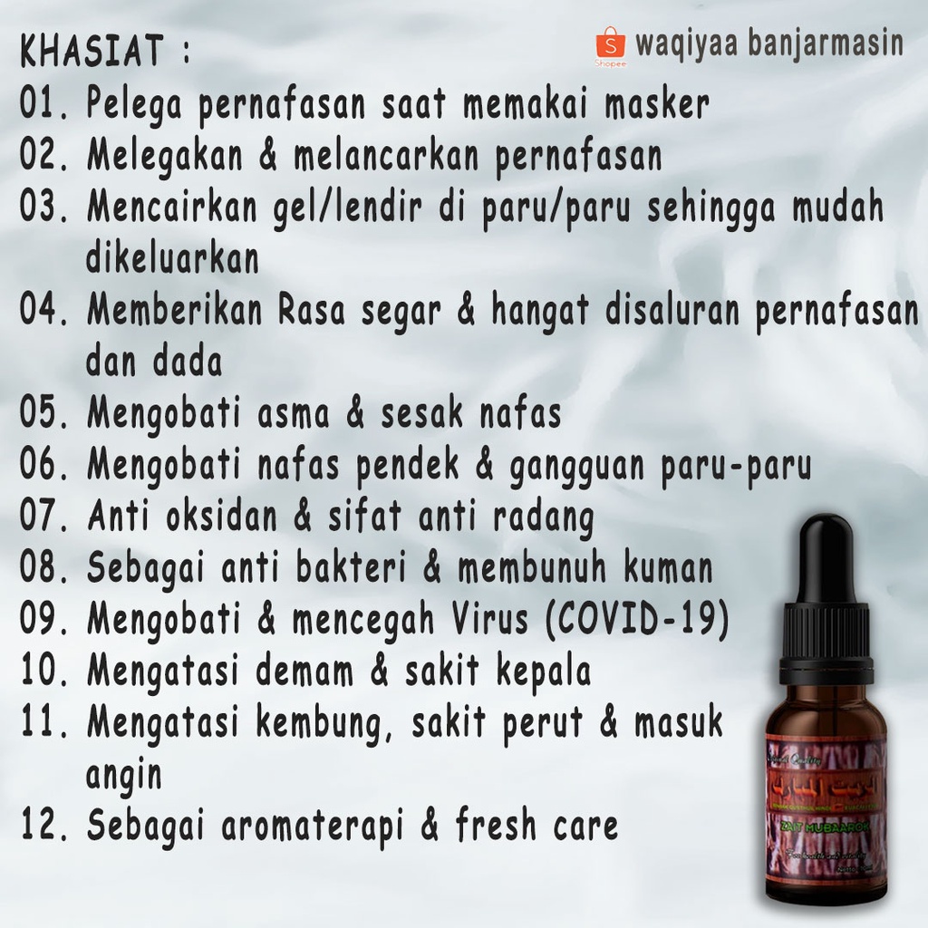 Minyak Qusthul Hindi Zait Mubarok Zaid Mubaarok Obat Anti Covid 19 Gangguan Sesak Nafas-4