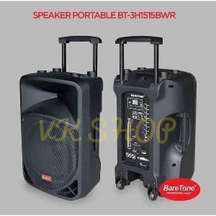 SPEAKER PORTABLE WIRELESS BARETONE BT-3H1515BWR/ BT3H1515BWR