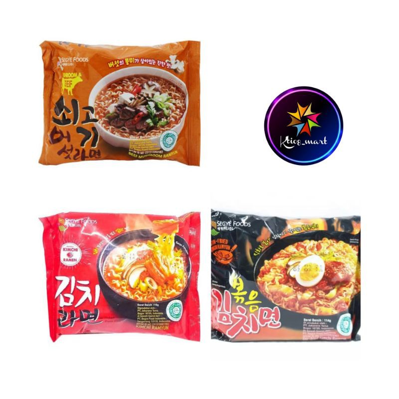 

Segye Foods Ramyun Beef Mushroom/Kimchi/Stir Fried Kimchi/Noodle Import