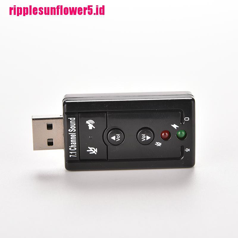 Adapter Sound Card Eksternal Mini USB 2.0 3D Virtual 12Mbps 7.1