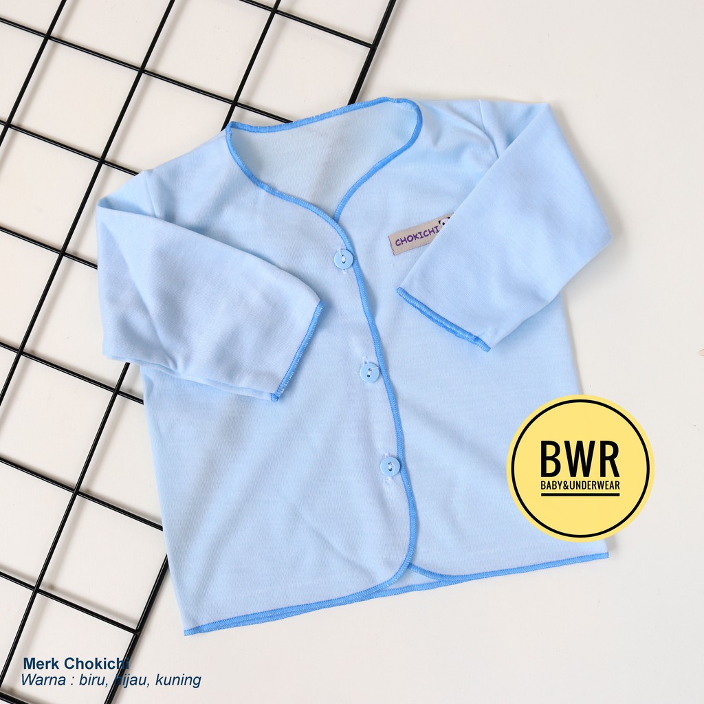 Baju Bayi Chokichi POLOS PANJANG | Baju Anak Baby Newborn 0-6 bulan Pakaian Bayi Murah - Bwr