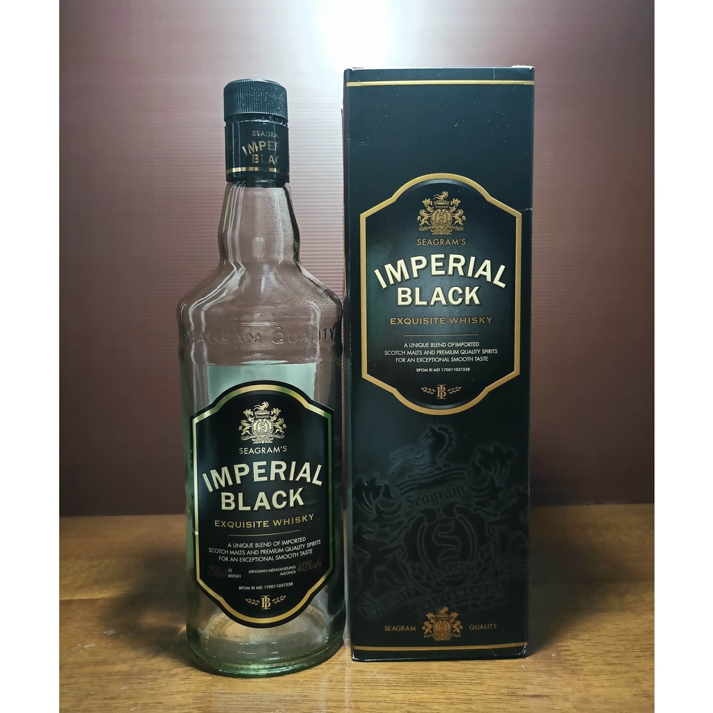 Botol bekas miras The Imperial Black 750 ML + Box