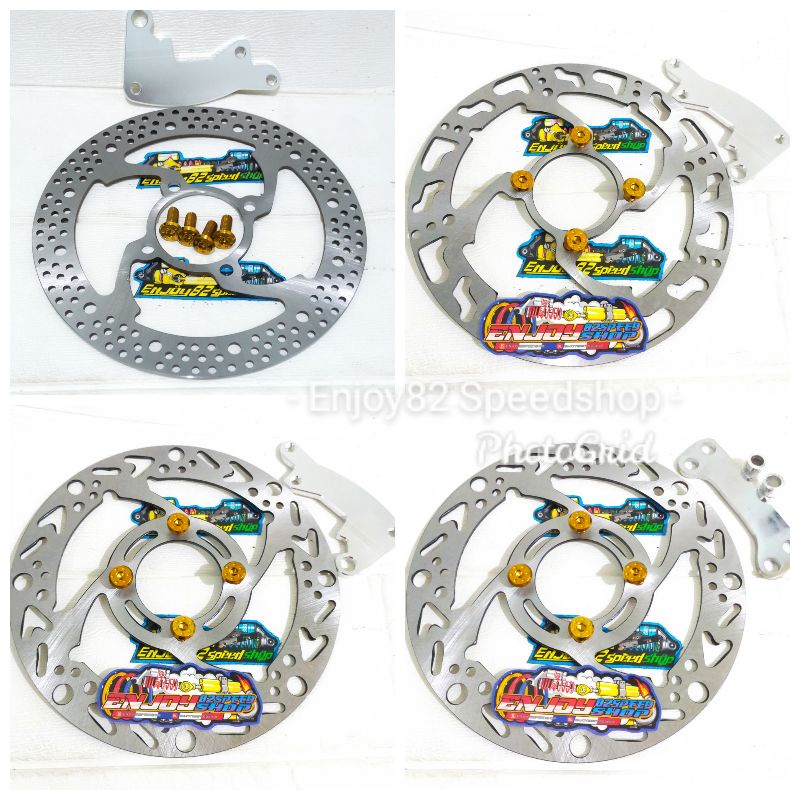 Disc piringan Cakram Sunstar coak Disc 220 mm plus Baut pb Breket Mio smile / soul lama / xeon lama