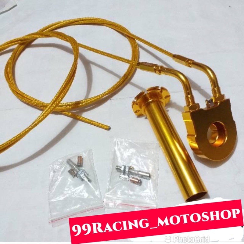 Slongsong Gas Spontan Full Cnc Plus 2 L Gas Cnc Dan 2 Kabel Gas Serat Karbon Universal