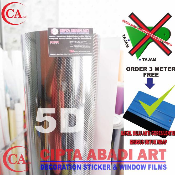 STOK BARU STICKER / STIKER CARBON 5D FIBER SUPER GLOSSY , D2M ...
