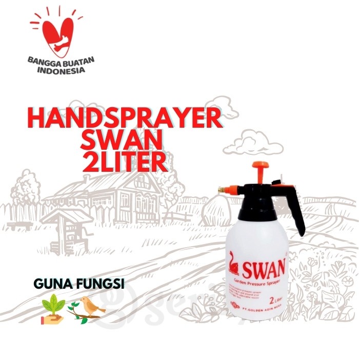 RUMAH TANGGA TAMAN HAND SPRAYER SWAN SEMI OTOMATIS 2L HR8