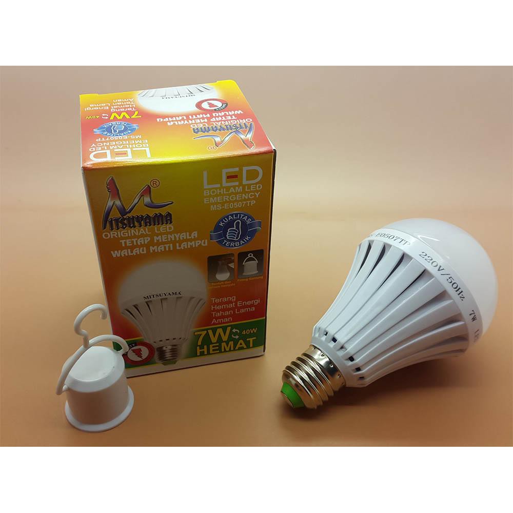 MITSUYAMA EMERGENCY 7 W LAMPU LED NYALA DGN SENTUHAN JARI PD FITTING