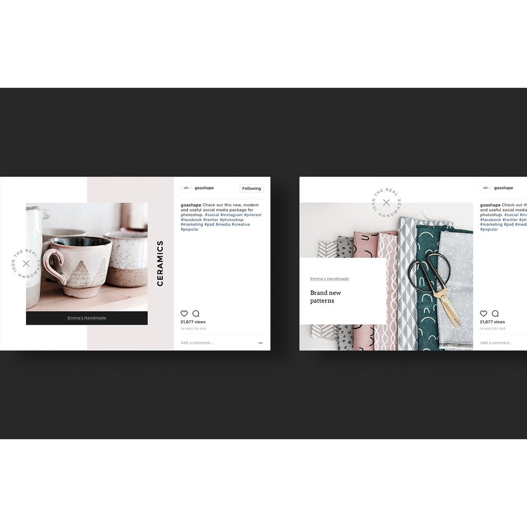 Handmade Instagram Stories and Posts - Photoshop