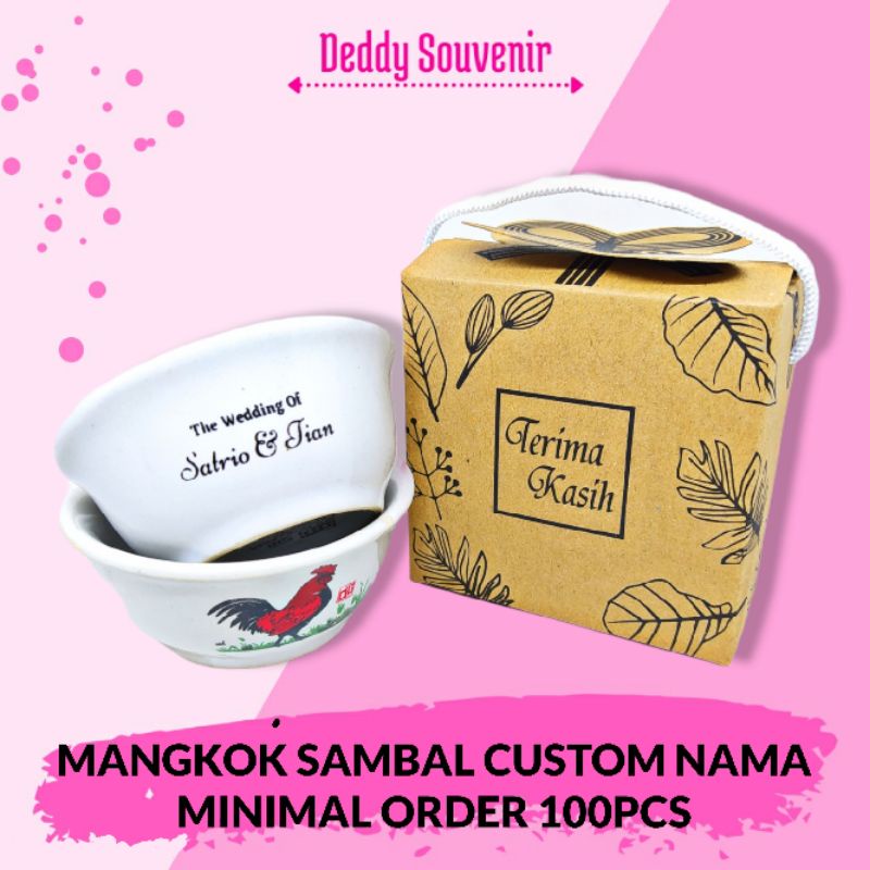 Mangkok Ayam Jago Mini Kemas BOX Souvenir Pernikahan