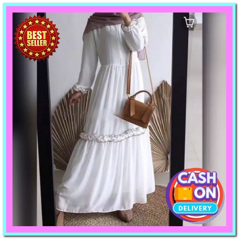 Baju Muslim Wanita Bsju Syari Murah Games Polos Mewah Jumbo Ghamis Cewek Premium Buju Muslimah Bj Wa