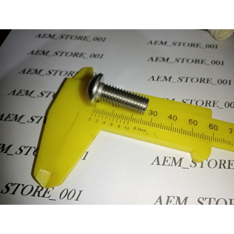 BUTTON L M10 X 25 (2,5cm) stainless 304 A2-70