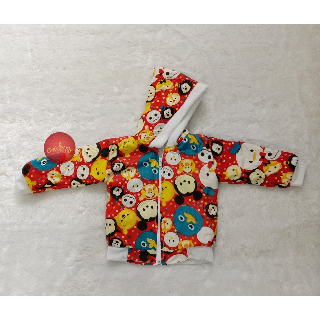 Sweater Bayi Hangat Karakter / Hoodie Fleece Anak