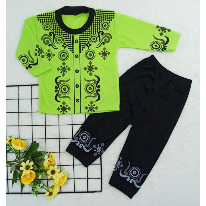 Baju Koko Anak size 0-9bulan, Pakaian Anak Laki-laki, Baju Bayi, Setelan Muslim Anak, Baju Aqiqah