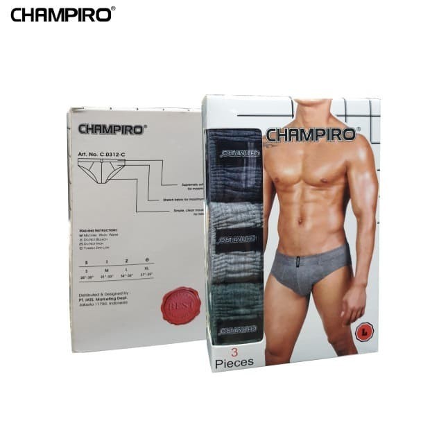 BABEE - CELANA DALAM PRIA CHAMPIRO BASIC BRIEF C0312C / CD PRIA / PAKAIAN DALAM PRIA / BOXER PRIA