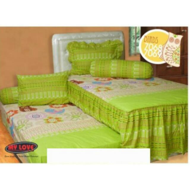 Sprei My Love Duo Birds -120x200 - Dua Single | Sprei Sorong