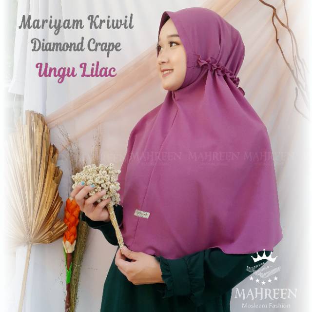 Bergo maryam kriwil jilbab instan