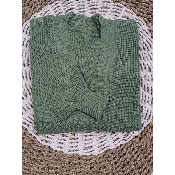Outer Rajut GRB Premium (7GET) Cardigan Crop/Basic Cardy Allsize-MINT