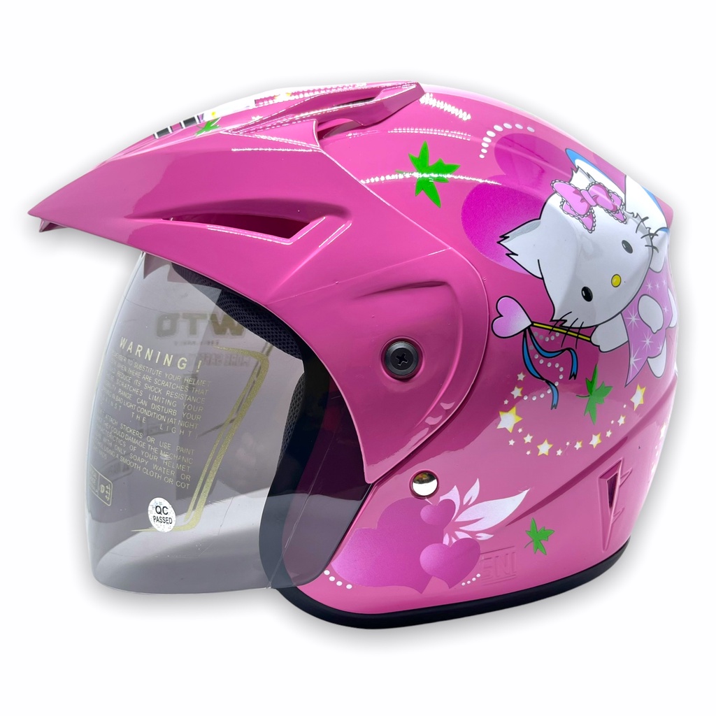 Helm WTO Z1R Pet - Fairy Catty - Pink Pastel - Half Face ALL SIZE