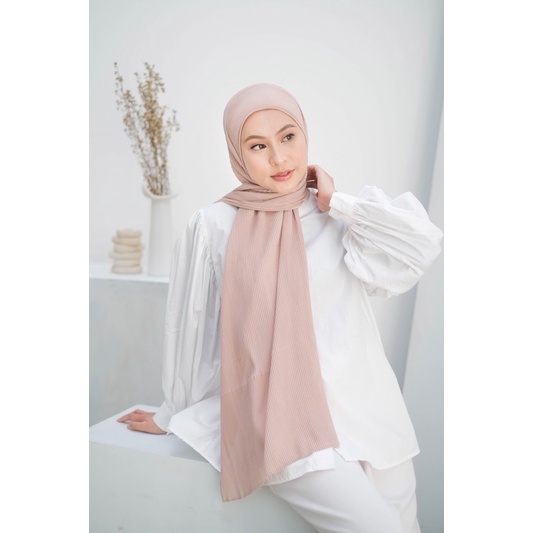 Pashmina Plisket Premium Part 1 FULL TANPA GARIS TENGAH