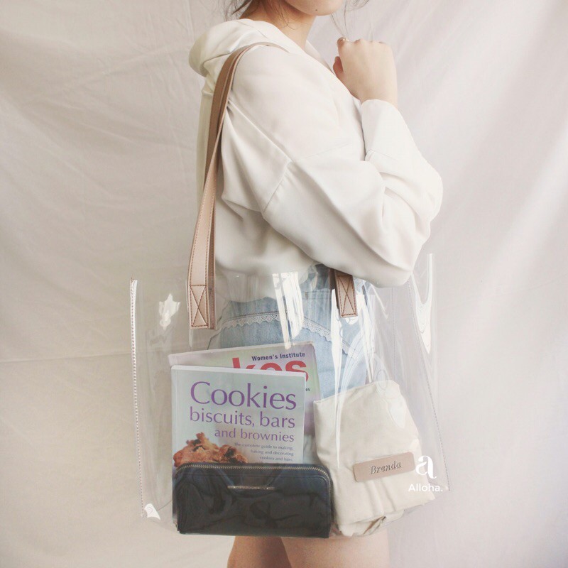 Large PVC Tote Bag Custom Nama - Macie