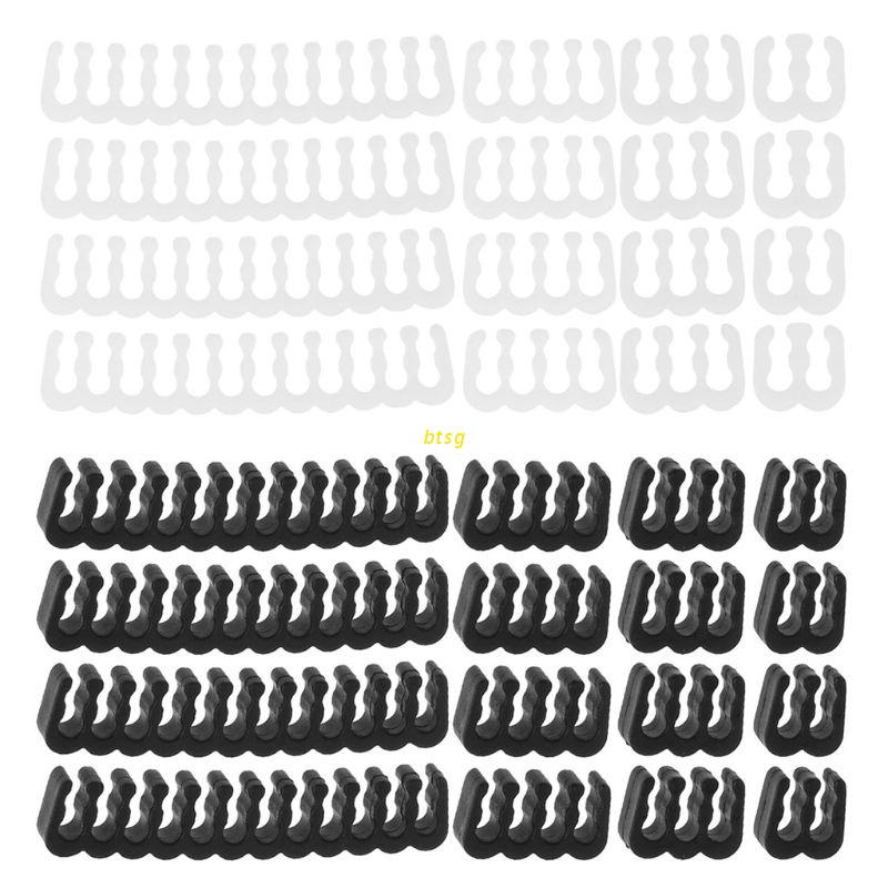 btsg 16Pcs/Set PP Cables Comb/Clamp/Clip/Organizer/Dresser for 2.5-3.2mm PC Power Cables Wiring 4/6/24 Pin Computer Cable Manager