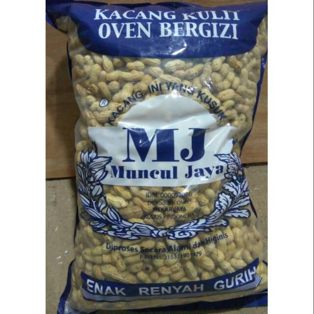 

[TERMURAH] 500 GRAM Kacang Oven merek MJ / Kacang Kulit Oven /Kacang Tanah Mete Almond Kacang Garuda