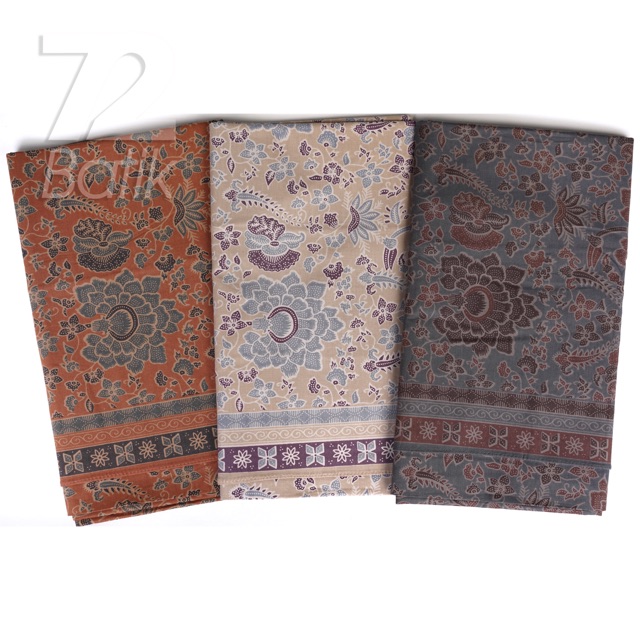 KAIN BATIK PREMIUM Bahan Katun Motif Kembang Warna Abu Abu Tua Grey Gray 729986 Cap 72 Jarik Jarit Samping Kebat Panjang Batik Katun Modern Premium Bahan Seragam Batik Pernikahan Kantor Keluarga Murah Kamen Jadi Batik Bali Lembaran