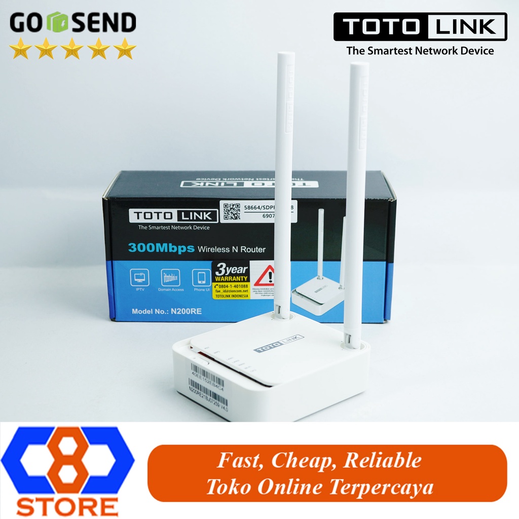 WIRELESS ROUTER TOTOLINK N200RE V4 300MBPS MINI WIRELESS GARANSI RESMI