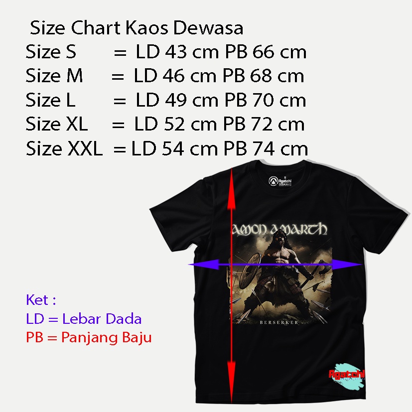 Baju Kaos Atasan Band Amon Amarth - Berseker